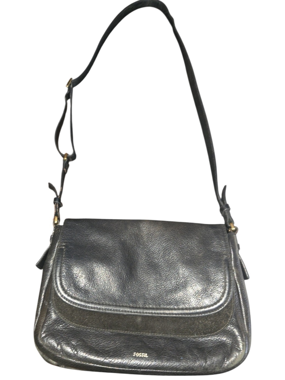 Fossil Black Leather Crossbody Bag